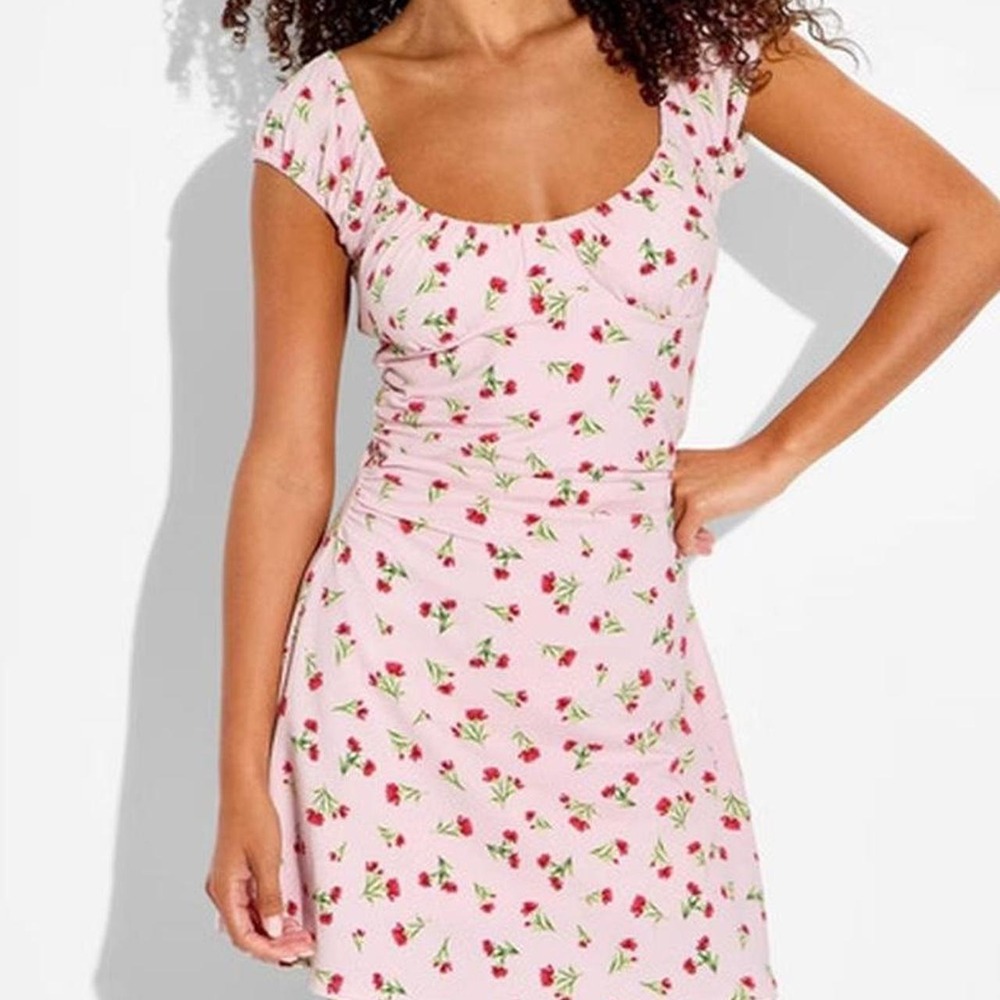 CottageCore Coquetter Floral Mini Dress Size:XS